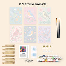 Load image into Gallery viewer, Mini Paint by numbers 6"x8" (6 pieces) - Bloom and Birdsong