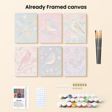 Load image into Gallery viewer, Mini Paint by numbers 6"x8" (6 pieces) - Bloom and Birdsong