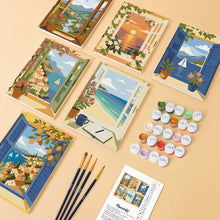 Load image into Gallery viewer, Mini Paint by numbers 6"x8" (6 pieces) - Ocean View Windows