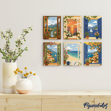 Load image into Gallery viewer, Mini Paint by numbers 6"x8" (6 pieces) - Ocean View Windows
