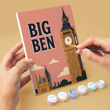 Load image into Gallery viewer, Mini Paint by numbers 6"x8" (6 pieces) - London Postcards