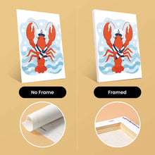 Load image into Gallery viewer, Mini Paint by Numbers Set 6"x8" (6 pieces) - Coastal Lobster Collection
