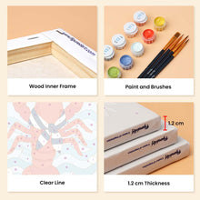 Load image into Gallery viewer, Mini Paint by Numbers Set 6"x8" (6 pieces) - Coastal Lobster Collection