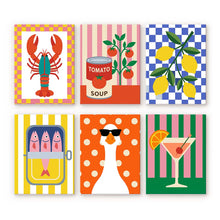 Load image into Gallery viewer, Mini Paint by Numbers Set 6"x8" (6 pieces) - Pop Art Pantry Figured'Art