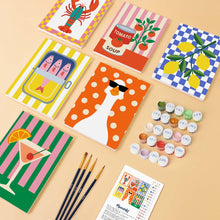 Load image into Gallery viewer, Mini Paint by Numbers Set 6"x8" (6 pieces) - Pop Art Pantry