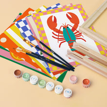 Load image into Gallery viewer, Mini Paint by Numbers Set 6"x8" (6 pieces) - Pop Art Pantry