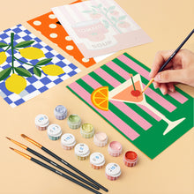 Load image into Gallery viewer, Mini Paint by Numbers Set 6"x8" (6 pieces) - Pop Art Pantry