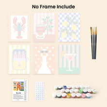 Load image into Gallery viewer, Mini Paint by Numbers Set 6"x8" (6 pieces) - Pop Art Pantry