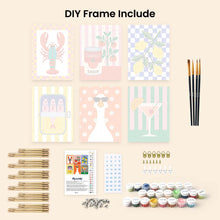 Load image into Gallery viewer, Mini Paint by Numbers Set 6"x8" (6 pieces) - Pop Art Pantry