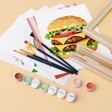 Load image into Gallery viewer, Mini Paint by Numbers Set 6"x8" (6 pieces) - Tasty Food Set