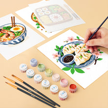 Load image into Gallery viewer, Mini Paint by Numbers Set 6"x8" (6 pieces) - Tasty Food Set