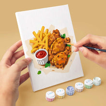 Load image into Gallery viewer, Mini Paint by Numbers Set 6"x8" (6 pieces) - Tasty Food Set