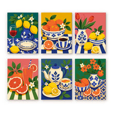 Load image into Gallery viewer, Mini Paint by Numbers Set 6"x8" (6 pieces) - Italian Table Collection Figured'Art