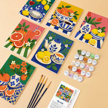 Load image into Gallery viewer, Mini Paint by Numbers Set 6"x8" (6 pieces) - Italian Table Collection