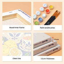 Load image into Gallery viewer, Mini Paint by Numbers Set 6"x8" (6 pieces) - Italian Table Collection