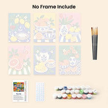 Load image into Gallery viewer, Mini Paint by Numbers Set 6"x8" (6 pieces) - Italian Table Collection