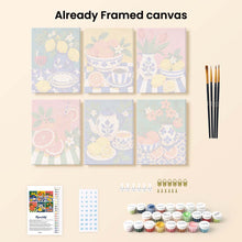 Load image into Gallery viewer, Mini Paint by Numbers Set 6"x8" (6 pieces) - Italian Table Collection