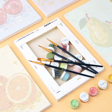 Load image into Gallery viewer, Mini Paint by Numbers Set 6"x8" (6 pieces) - Disco Fruit Collection