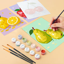 Load image into Gallery viewer, Mini Paint by Numbers Set 6"x8" (6 pieces) - Disco Fruit Collection