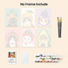Load image into Gallery viewer, Mini Paint by Numbers Set 6"x8" (6 pieces) - Veggie Garden Heads