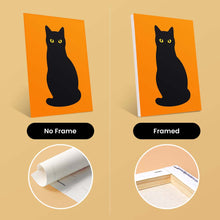 Load image into Gallery viewer, Mini Paint by Numbers Set 6"x8" (6 pieces) - Black Cat Peekaboo