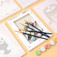 Load image into Gallery viewer, Mini Paint by Numbers Set 6"x8" (6 pieces) - Cute Pink Halloween
