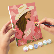 Load image into Gallery viewer, Mini Paint by Numbers Set 6"x8" (6 pieces) - Pink Cowgirl