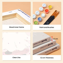 Load image into Gallery viewer, Mini Paint by Numbers Set 6"x8" (6 pieces) - Pink Cowgirl