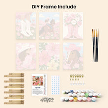 Load image into Gallery viewer, Mini Paint by Numbers Set 6"x8" (6 pieces) - Pink Cowgirl