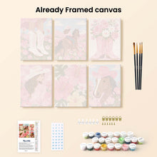 Load image into Gallery viewer, Mini Paint by Numbers Set 6"x8" (6 pieces) - Pink Cowgirl