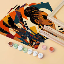 Load image into Gallery viewer, Mini Paint by Numbers Set 6"x8" (6 pieces) - Afro Pop Art Portraits