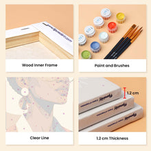 Load image into Gallery viewer, Mini Paint by Numbers Set 6"x8" (6 pieces) - Afro Pop Art Portraits