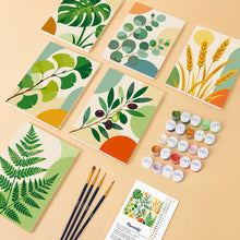 Load image into Gallery viewer, Mini Paint by Numbers Set 6"x8" (6 pieces) - Botanical Illustrations