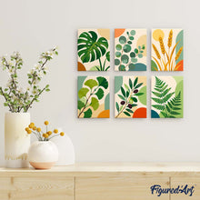 Load image into Gallery viewer, Mini Paint by Numbers Set 6"x8" (6 pieces) - Botanical Illustrations