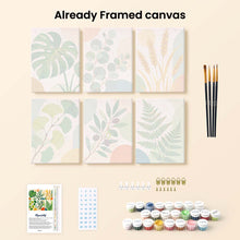 Load image into Gallery viewer, Mini Paint by Numbers Set 6"x8" (6 pieces) - Botanical Illustrations