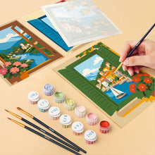 Load image into Gallery viewer, Mini Paint by Numbers Set 6"x8" (6 pieces) - Window Views