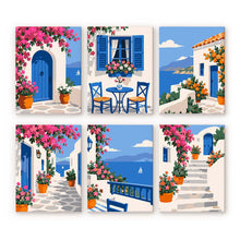 Load image into Gallery viewer, Mini Paint by Numbers Set 6"x8" (6 pieces) - Greek Charm Figured'Art