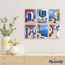 Load image into Gallery viewer, Mini Paint by Numbers Set 6"x8" (6 pieces) - Greek Charm