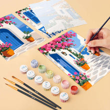 Load image into Gallery viewer, Mini Paint by Numbers Set 6"x8" (6 pieces) - Greek Charm