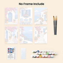 Load image into Gallery viewer, Mini Paint by Numbers Set 6"x8" (6 pieces) - Greek Charm