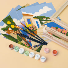 Load image into Gallery viewer, Mini Paint by Numbers Set 6"x8" (6 pieces) - Mediterranean Views