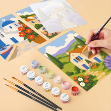 Load image into Gallery viewer, Mini Paint by Numbers Set 6"x8" (6 pieces) - Mediterranean Views