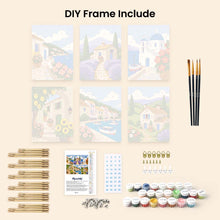 Load image into Gallery viewer, Mini Paint by Numbers Set 6"x8" (6 pieces) - Mediterranean Views