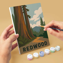 Load image into Gallery viewer, Mini Paint by Numbers Set 6"x8" (6 pieces) - National Parks - Pacific Coast and Cascades