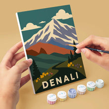 Load image into Gallery viewer, Mini Paint by Numbers Set 6"x8" (6 pieces) - National Parks - Alaska and Northern Rockies