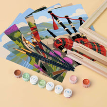Load image into Gallery viewer, Mini Paint by Numbers Set 6"x8" (6 pieces) - Scottish Heritage
