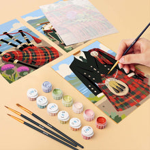 Load image into Gallery viewer, Mini Paint by Numbers Set 6"x8" (6 pieces) - Scottish Heritage