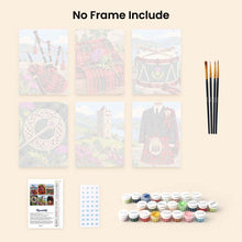 Load image into Gallery viewer, Mini Paint by Numbers Set 6"x8" (6 pieces) - Scottish Heritage