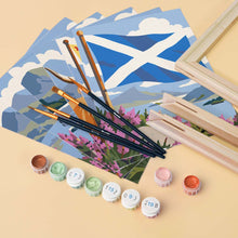 Load image into Gallery viewer, Mini Paint by Numbers Set 6"x8" (6 pieces) - Scottish Icons Collection