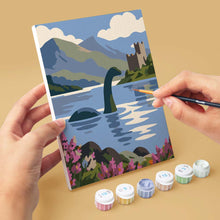 Load image into Gallery viewer, Mini Paint by Numbers Set 6"x8" (6 pieces) - Scottish Icons Collection